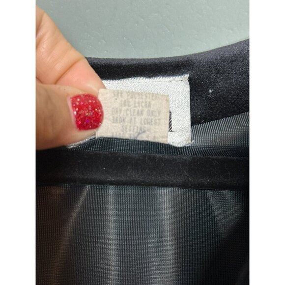 VTG Maren Women's 14 1980s Velvet Bow Button LS Sweater Blazer - Picture 10 of 10